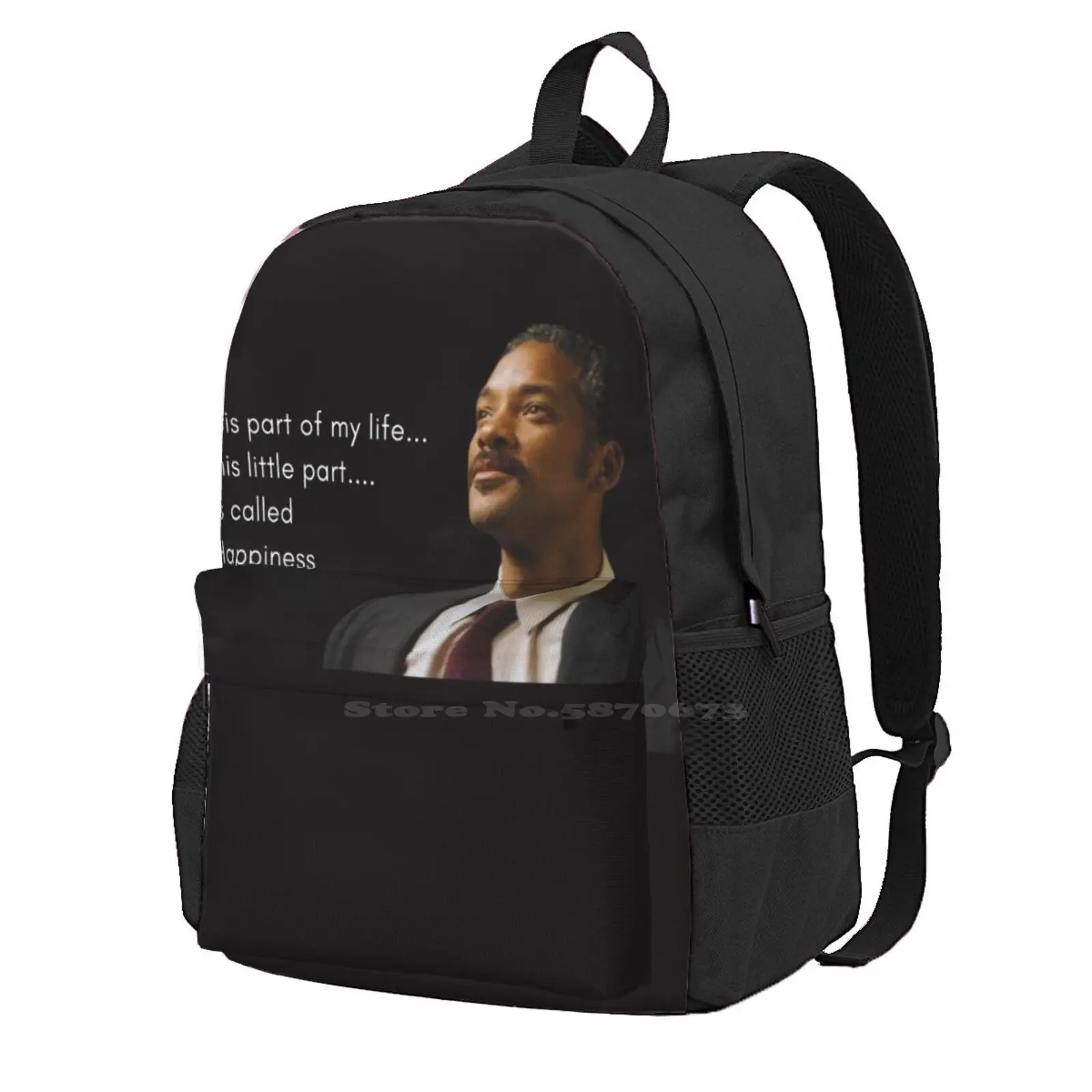 

Pursuit Of Happyness Quote Design New Arrivals Unisex Bags Student Bag Backpack Puruit Of Happyness The Pursuit Of Happyness