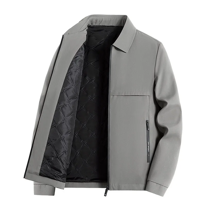 Men Jacket Coats Flannel Lapel Oversize 4XL 5XL 6XL Plus Size Windbreaker Business Spring Autumn Pocket Trench Warm Casual Male 5