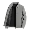 Men Jacket Coats Flannel Lapel Oversize 4XL 5XL 6XL Plus Size Windbreaker Business Spring Autumn Pocket Trench Warm Casual Male 5