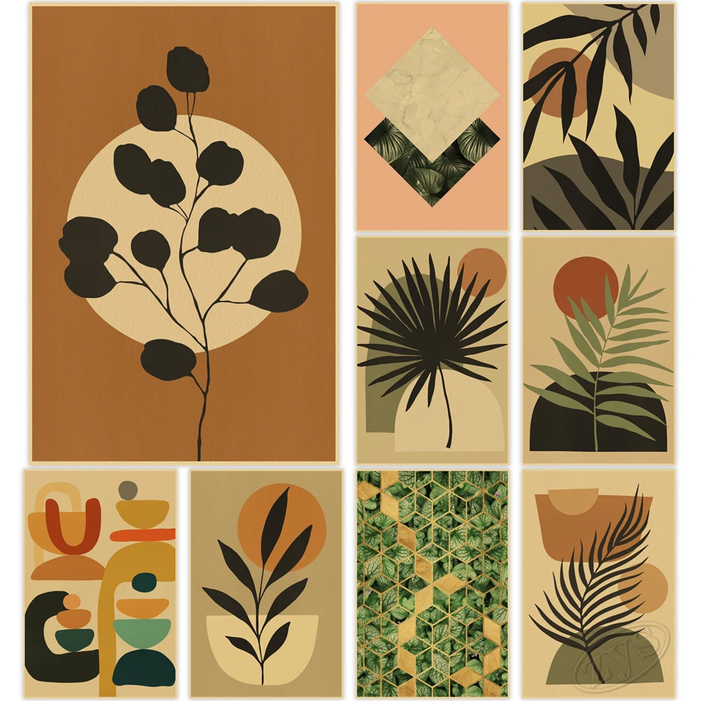 

Illustration Poster Painting Floral Plant Kraft Paper Graphics Wall Classic Art Prints Vintage Pictures Living Room Decoration
