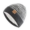 Unisex Two-Tone Winter Hats Add Fur Lined Men And Women Fashion Warm Beanie Cap Casual Winter Knitted Hats 1