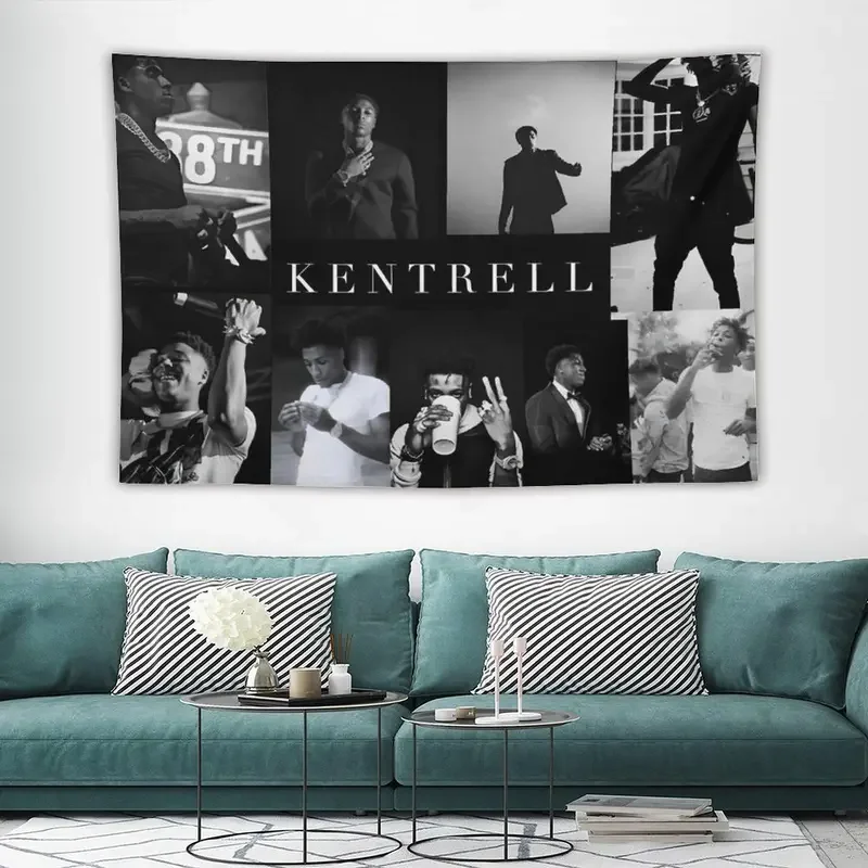 Kentrell YoungBoy NBA Wandteppich, Hip-Hop-Sänger, Wanddekoration aus Polyester, für Schlafzimmer, Schlafsaal, Wanddekoration – Detail 5