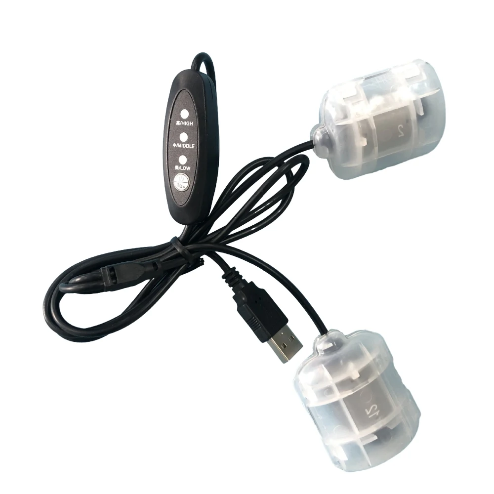 Usb Vibratório Dual Motors Velocidade Regulador Dispositivo de Massagem Sapo Reprodução Motor de Vibração Cinto Peças 1.1m Cabo dc 5v
