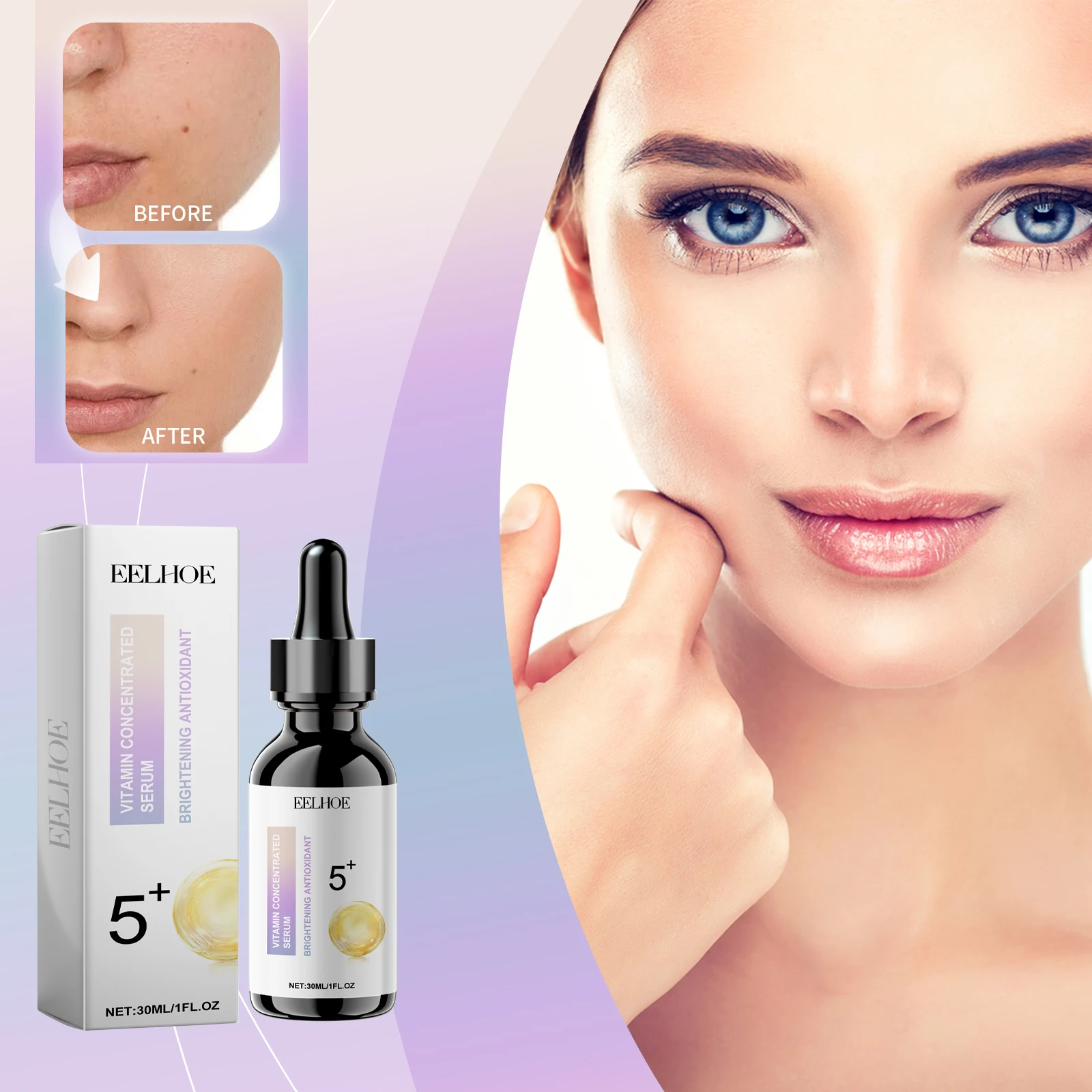 Vitamin Concentrated Serum Lightens Melanin And Brightens Skin Tone Vc Anti-oxidant Deep Repair Moisturizing Brightening Serum 3