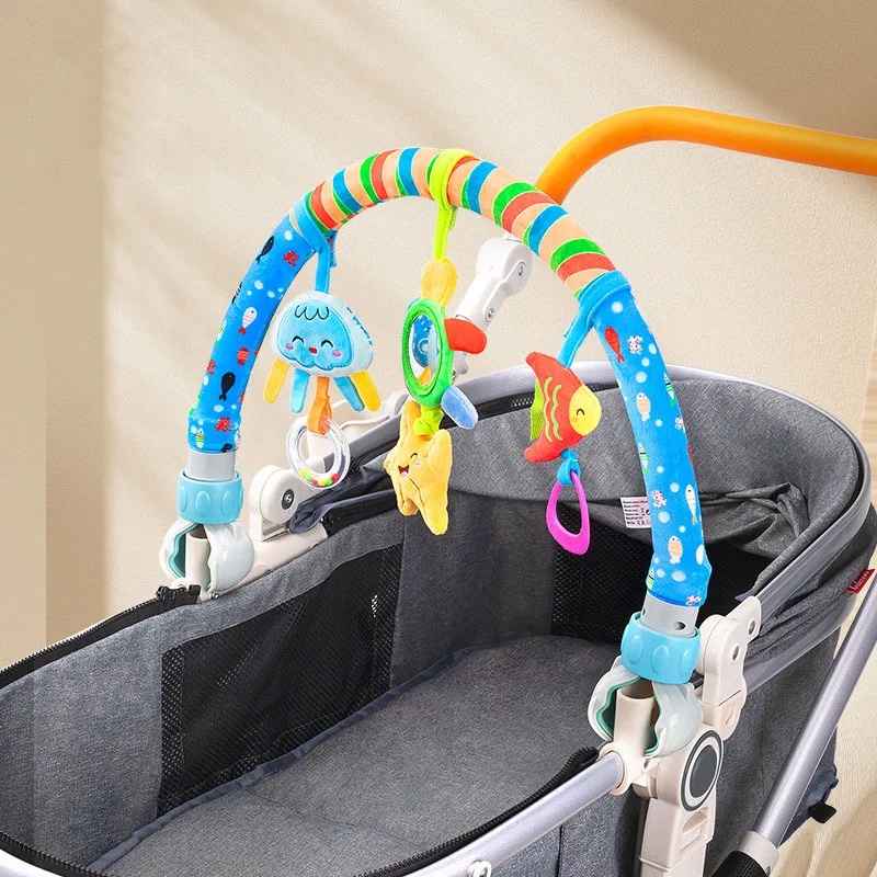 

Baby Stroller Arch Toy 0 12 Months Infant Car Seat Adjustable Mobile Activity Rattle Hanging Play Accessories Sensory Crib Toys