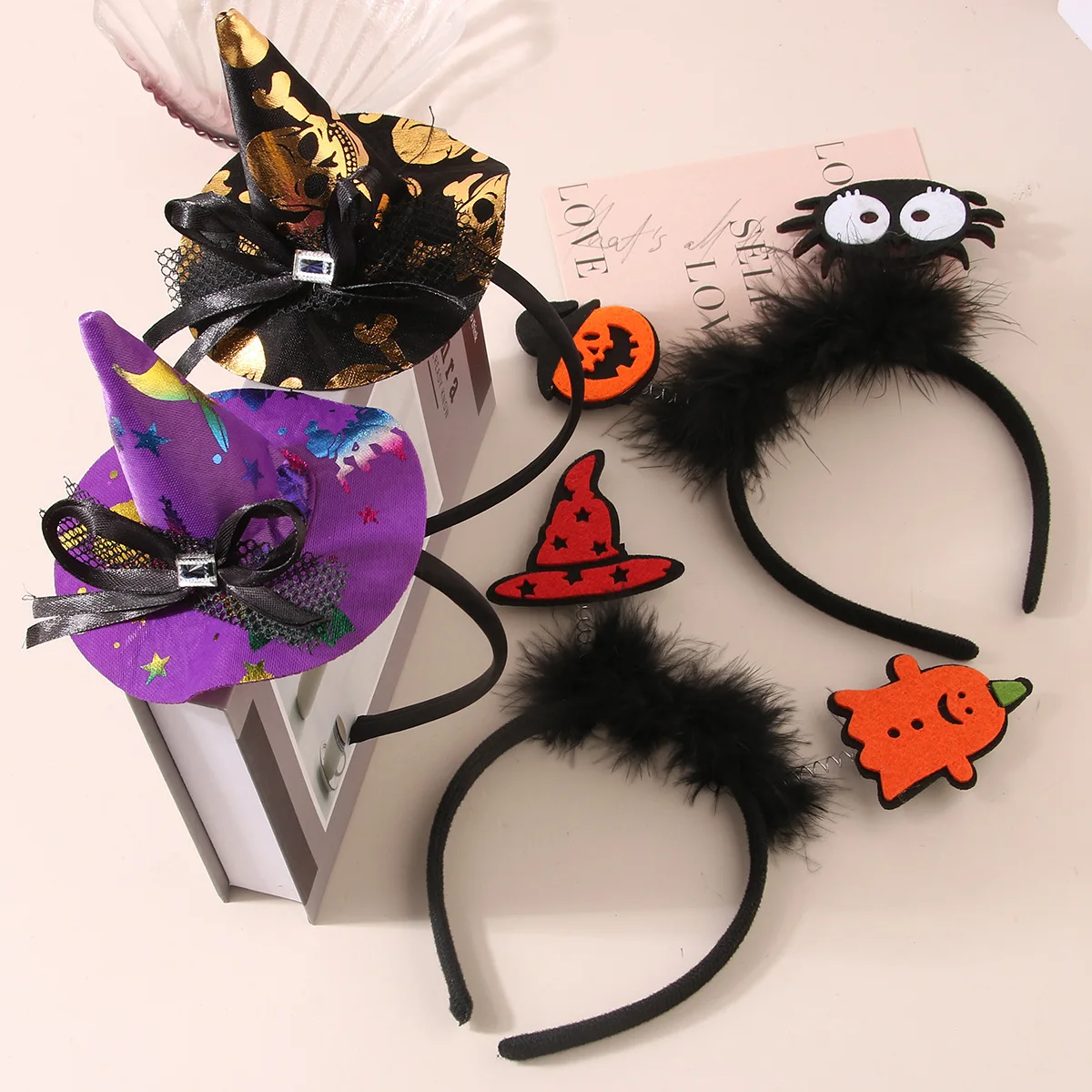 

Halloween Witch Hat Pumpkin Headband Halloween Party Dress Up Props Atmospheric Headdress Children's Funny Hair Accessories