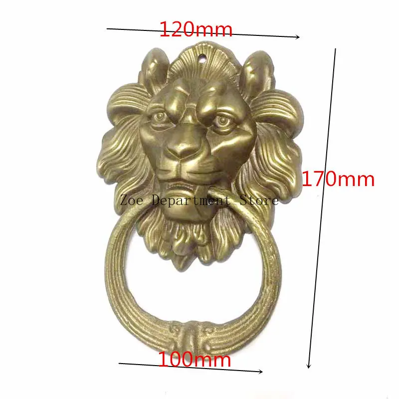 vintage latao casting lion head knocker villa 02