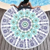 Microfiber Mandala Abstract Pattern Beach Towel Round Large Watercolor Quicksand Yoga Towel With Tassel Beach Mat Blanket Cover 3