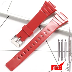Durable 18mm Resin Waterproof Sports Watch Strap for 18mm (Red S)