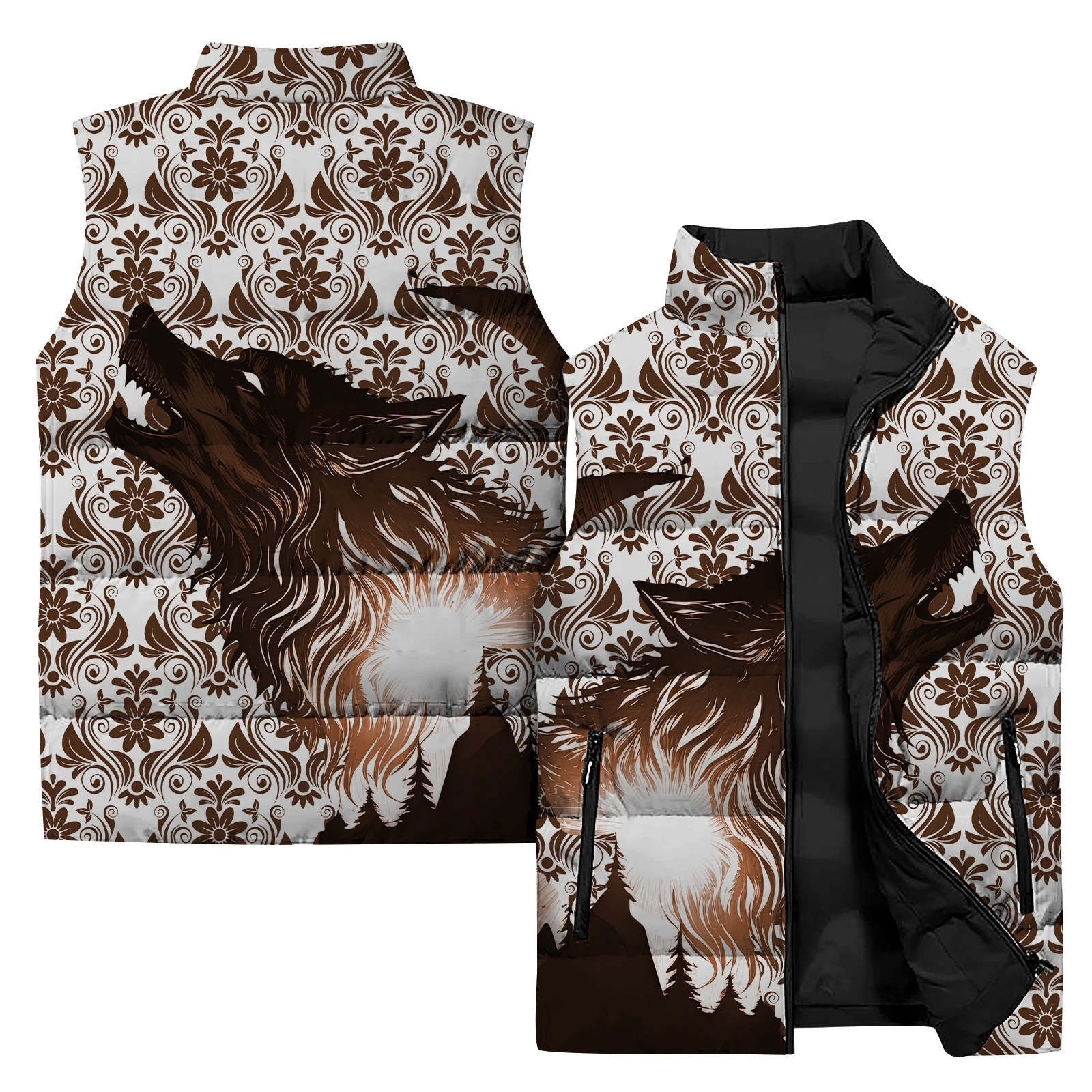 thumbnail image 1 of Chaleco cortavientos con costuras geniales para hombre, chaqueta sin mangas con patrón 3D a la moda para hombre, chaleco para hombre, ropa deportiva para exteriores y ciclismo, 1 of 5