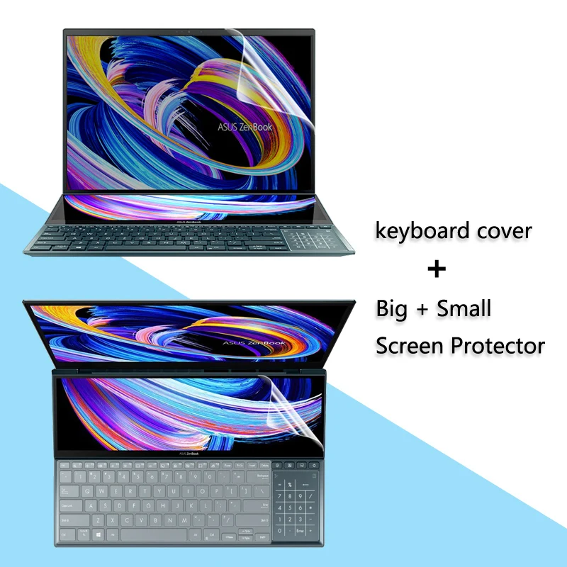 Schermo Di Copertura Antigraffio + Schermo Piccolo + Protezione Per Tastiera Per Asus Zenbook Pro Duo Ux581