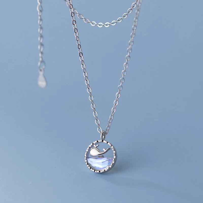 

Женское ожерелье из серебра 925 пробы с подвеской