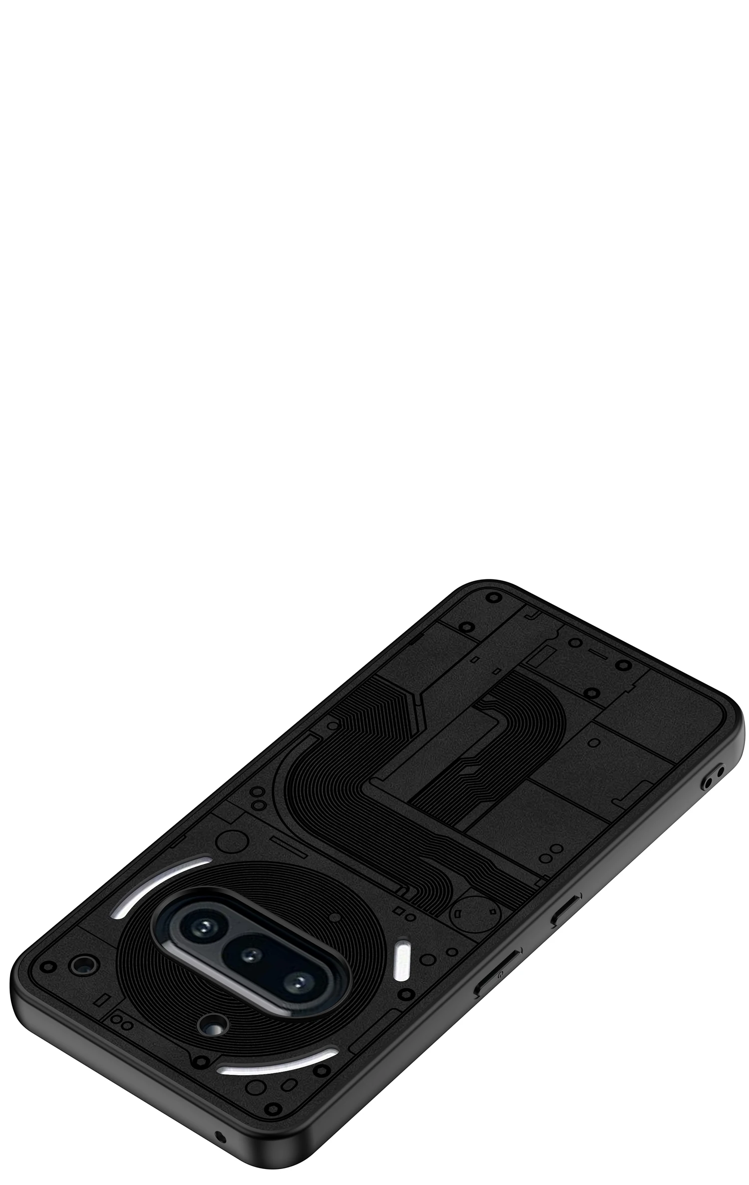 Painted Frosted Leather Case For Nothing Phone 3A Back Light Precision Hole Shoc