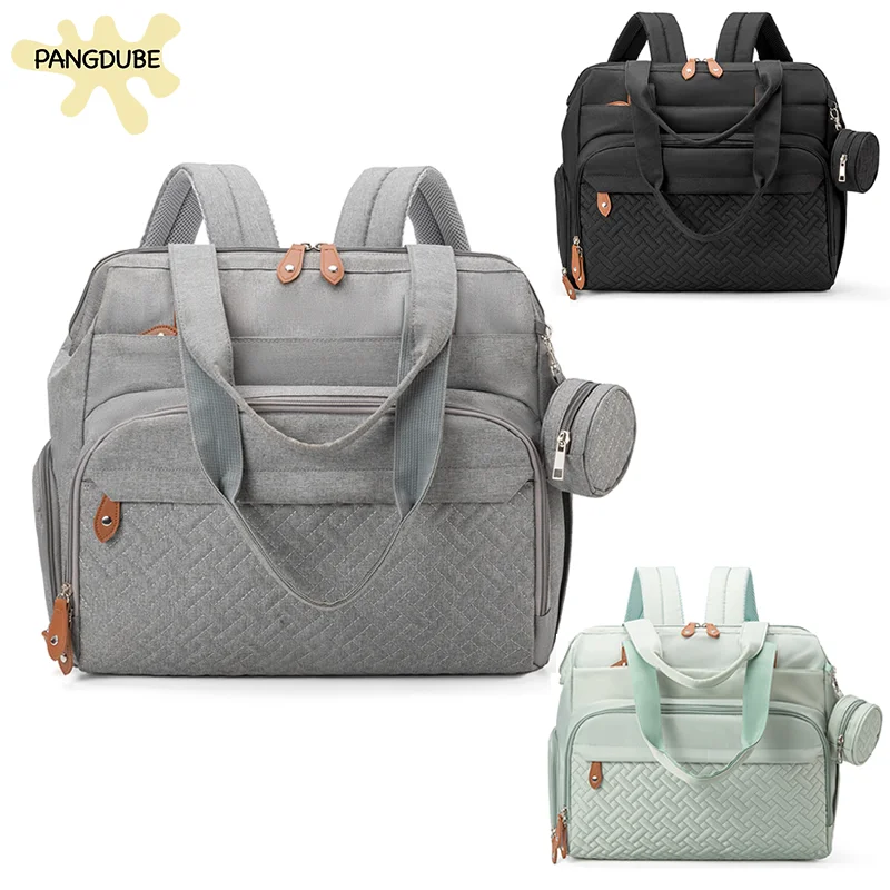 PANGDUBE Large Size Mom Dad Backpack Baby Diaper Bags with Pacifier Bag Nappy Bag for Baby Things Maternity Backpack for Mommy