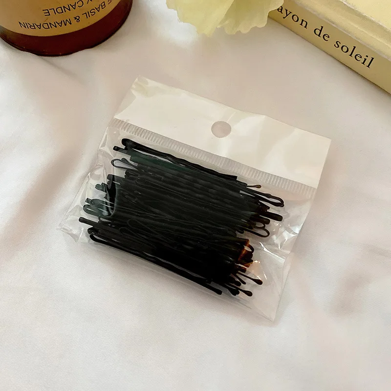 50 Stück, 100 Stück, 200 Stück schwarze Haarspangen-Set für Damen, unsichtbare Bobby-Pins, unsichtbare Wellen-Haarspangen, Haarstyling-Zubehör A – Detail 8
