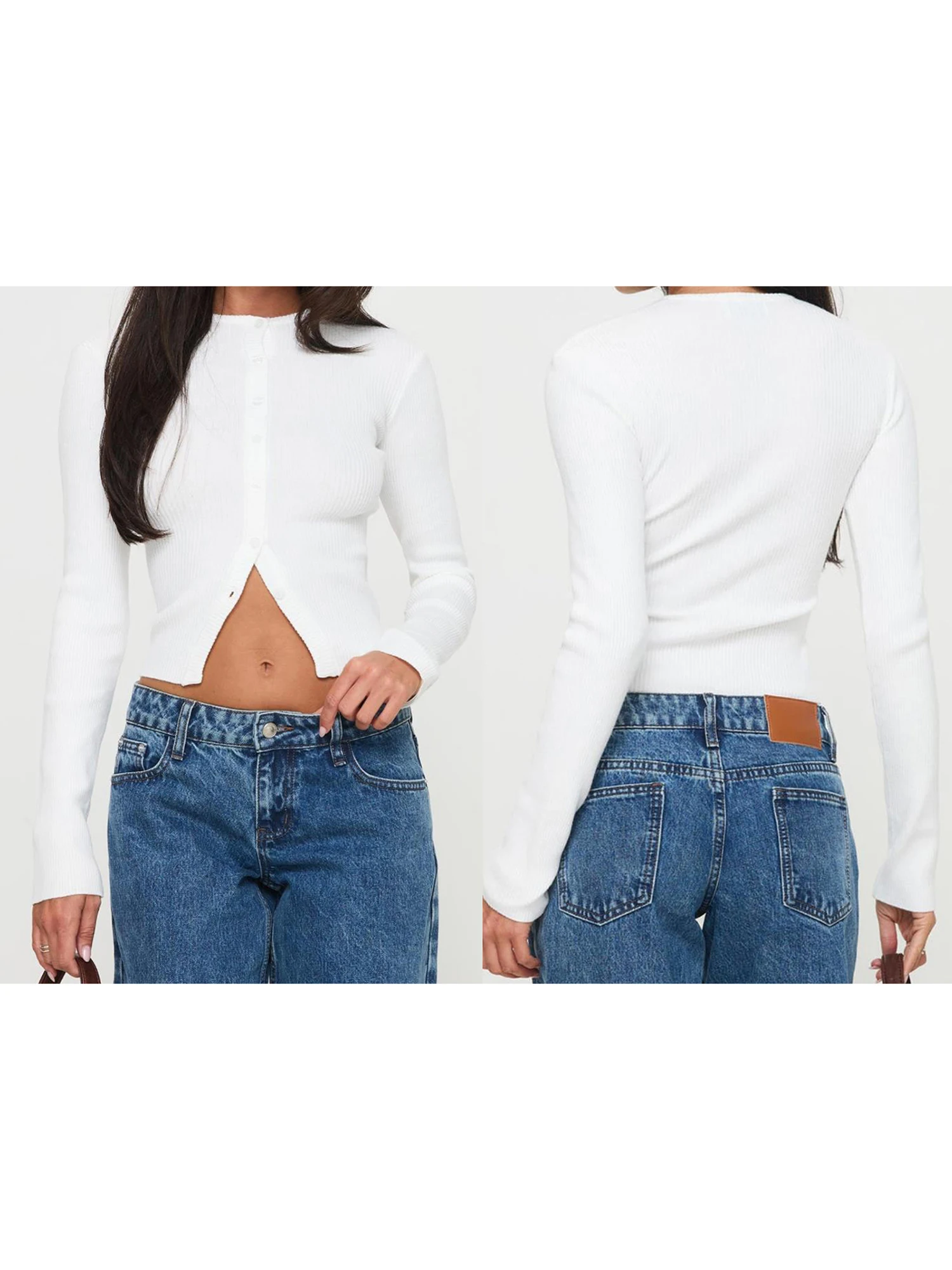 Women s Classic V-Neck Button Down Cardigan Sweater  Fit Solid Color Long Sleeve Knitwear Casual Fall Tops