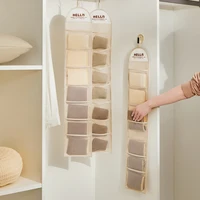 7 Grid Sock Organizer Hanging Bag,Hair Accessories Storage Bags for Headdress Jewelry,Wall-mounted Sundries Organiser for Closet 1
