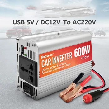 자동차 전원 인버터 12V 220V 600/400/200W AC 전원 변환기, 5v 2A USB, 사인파 자동차 인버터 충전기, 변환 전원