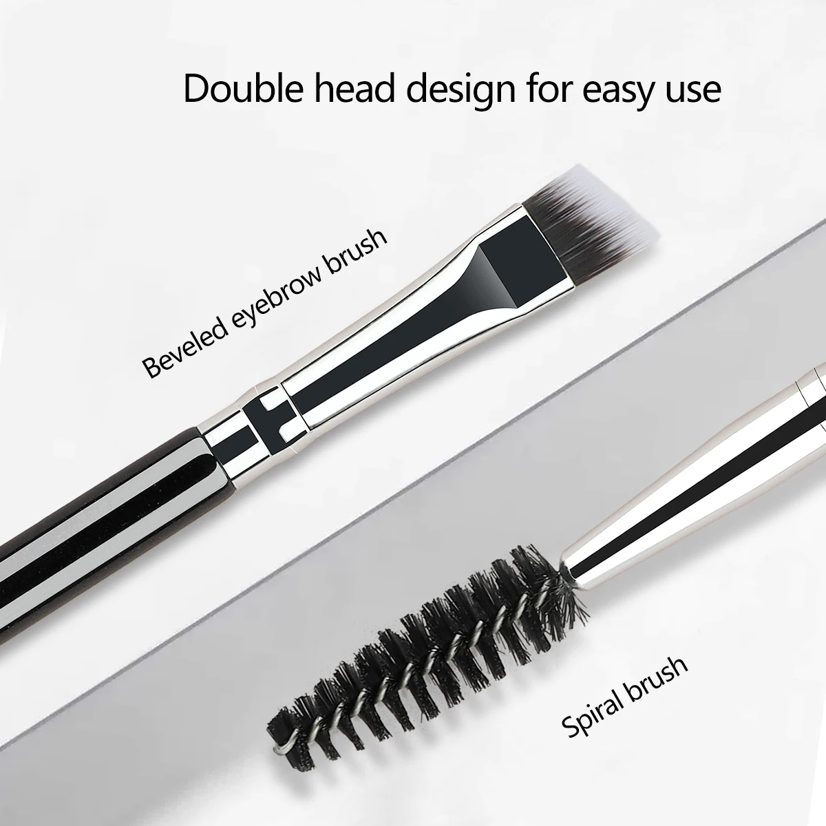Eyebrow Brush Eyelash Comb makeup brushes Dual Ended Angled brush Spoolie brush 2 in 1 Lash eyebrow brush set makeup tool 3