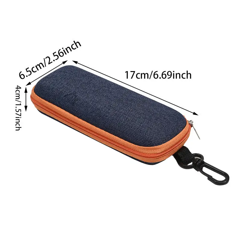 1PC Tragbare Brillen Fällen Abdeckung Sonnenbrille Hard Case Für Frauen Männer Gläser Box Mit Lanyard Zipper Brillen Fällen Schutz – Detail 1