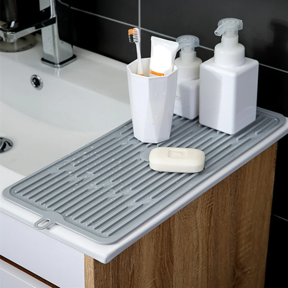 FoldingSiliconeDrainPadMatsForDishwasherDryingNonslipTrays