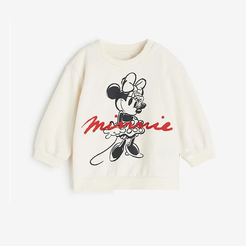 Girl Sweatshirt Girls Spring Autumn Clothes Minnie Full Print Sweatshirt + pants 2pcs Casual Sports Kids Cartoon Long Sleeve