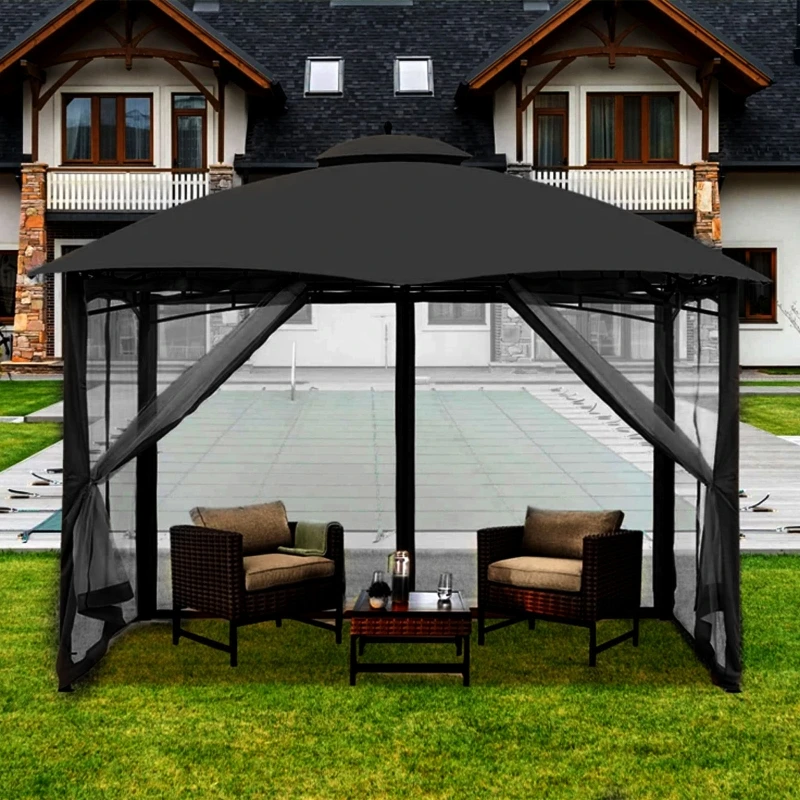 Gazebo Mosquito Net Outdoor Mosquito Net 4 Door Open Mosquito Curtain Netting Garden Mosquito Net Garden Pavilion Insect Net