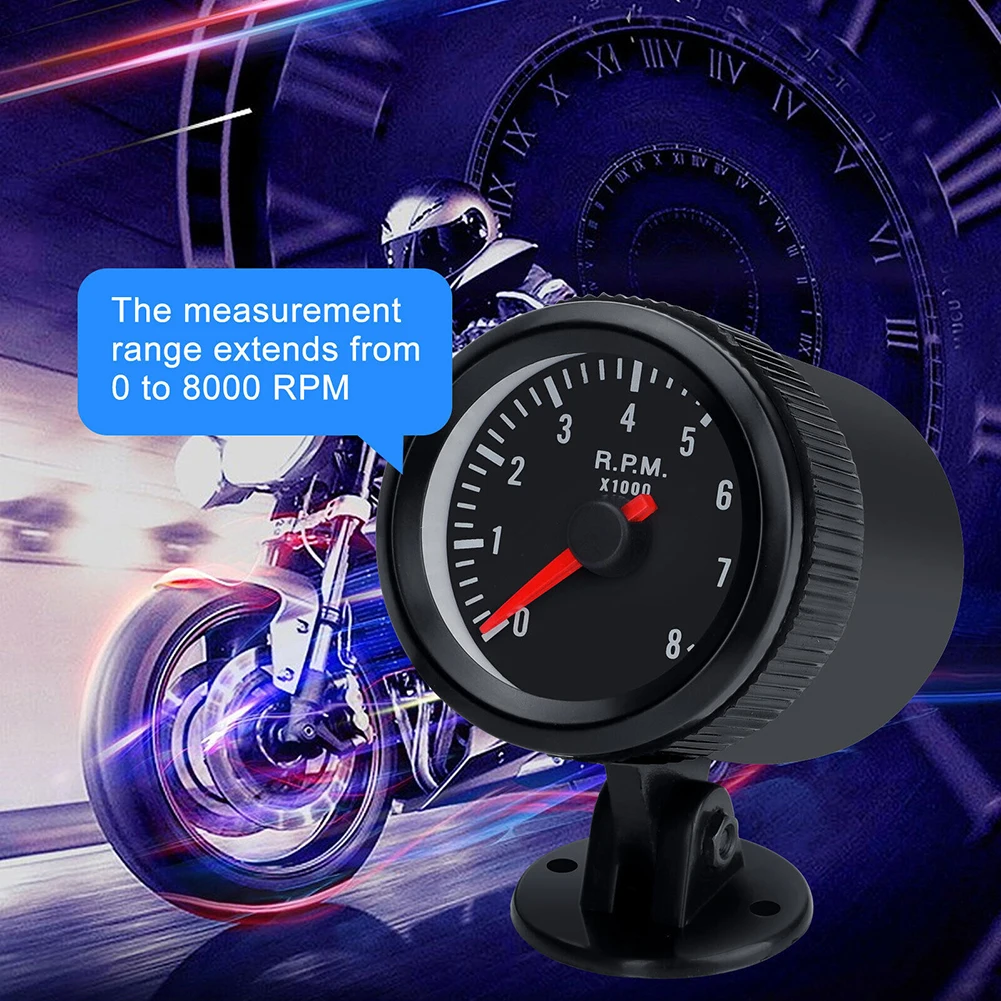 2" 52mm Car Tachometer Gauge Meter 0-8000 RPM 12V For 1-8 Cylinders Gasoline Car tachometer gauge engine tachometer tachometer meter car dashboard instrument