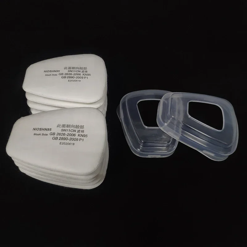 5N11 Staub Baumwolle Filter Papier 501 Halter F&uuml;r 3M 6001/6200/7502/6800 Chemische Spritzen Malerei Atemschutz Gas Maske Zubeh&ouml;r