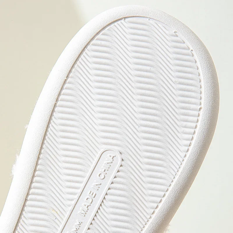 Fashion Couple Winter Toe Wrap Warm Plaid Cotton Slippers Thick Soft Sole Slides Men Women Indoor Floor Flat Home Non-slip Shoes 6