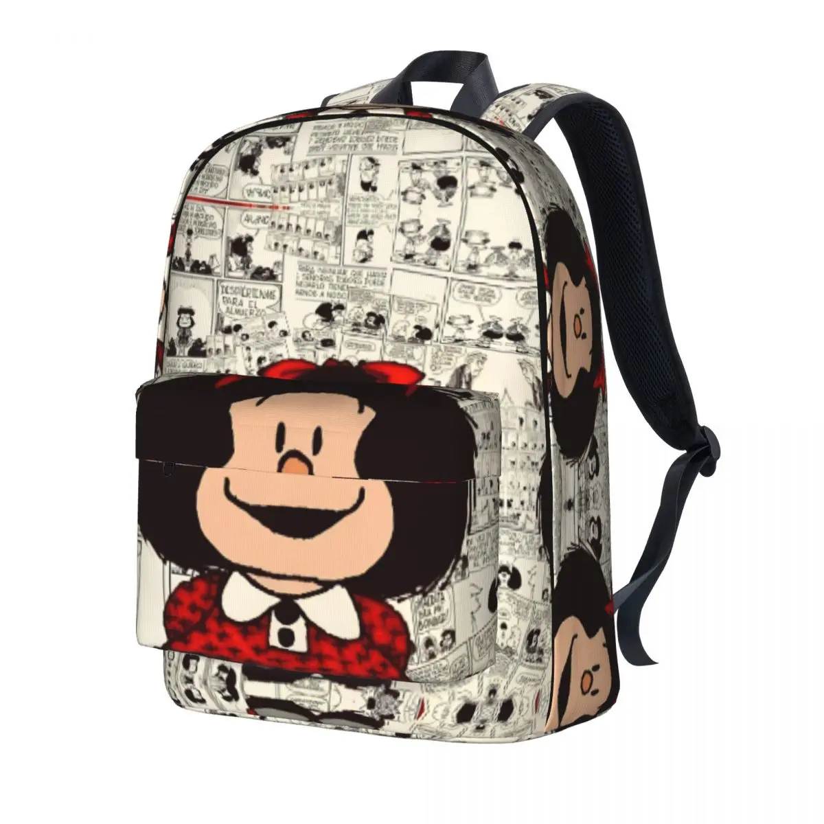 

Mafaldas Anime Backpack Brave Girl Cartoon Daily Backpacks Youth Designer Pattern School Bags Casual Rucksack Christmas Gift