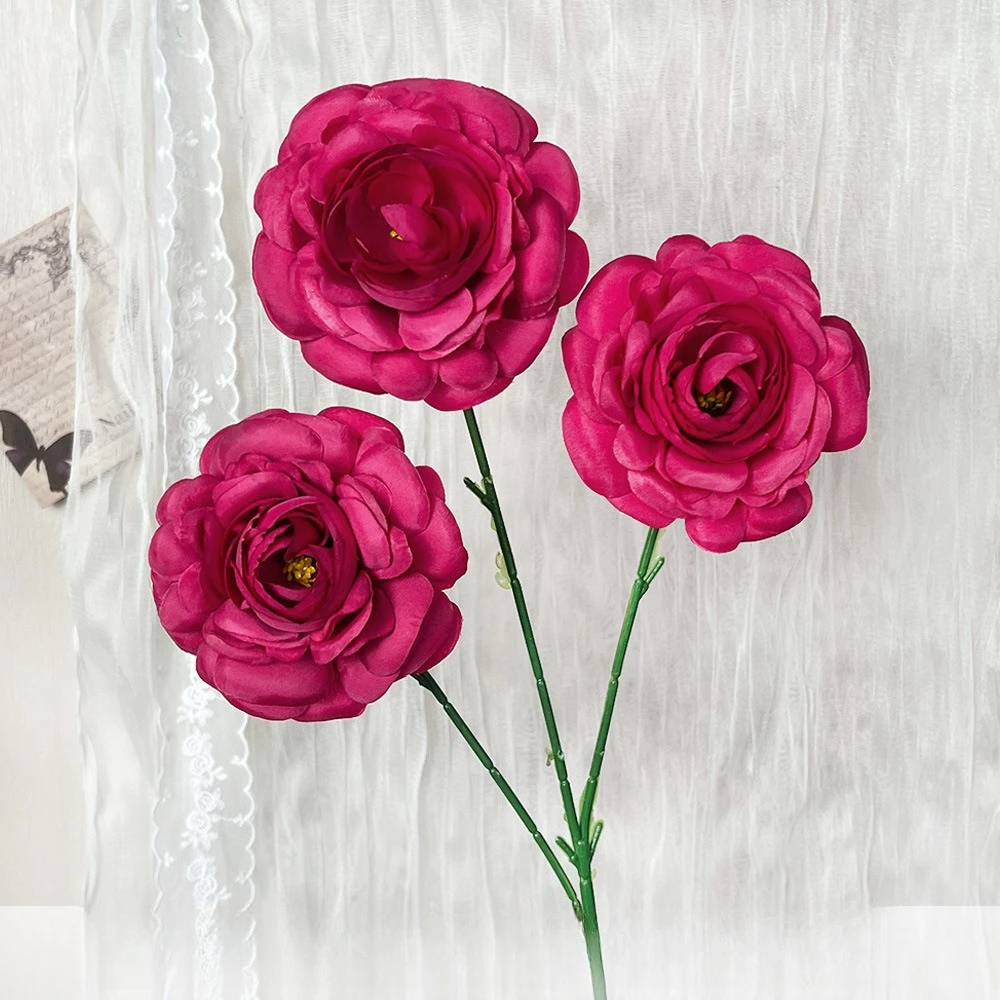 10 Stück Künstliche 3-Zweigige Lotus-Traubenzweige Seiden-Kunstblumen Dekorative Weiße Lotus-Simulationsblumen für Heim und Garten – Detail 17