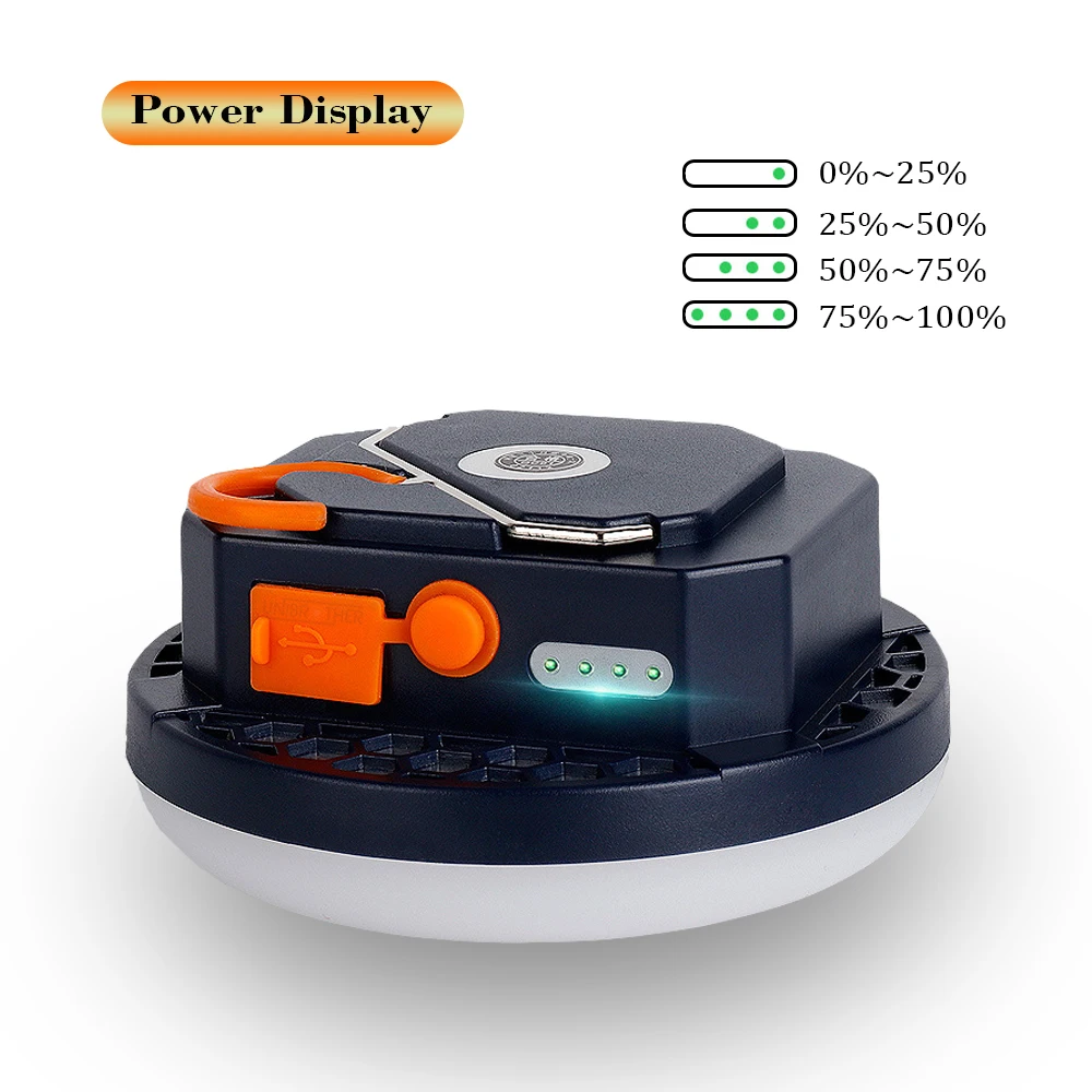 Camping Lamp Portable Rechargeable Strong Light LED Bulb Emergency High Power Tent Lighting Flashlight Equipment