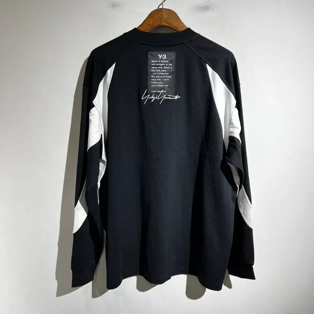 

2023ss Y3 Logo Print Casual Versatile Long Sleeve T-shirt Cotton Tees Streetwear Crop Top Y2k Woman Clothes Men's Clothing
