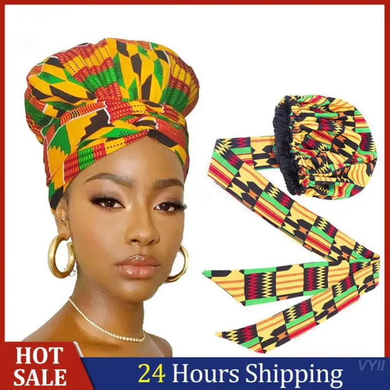 

Сатиновая лента для сна 2023, аксессуары, повязка на голову, женская шапка с принтом, декоративная Повседневная ветрозащитная Высококачественная модная