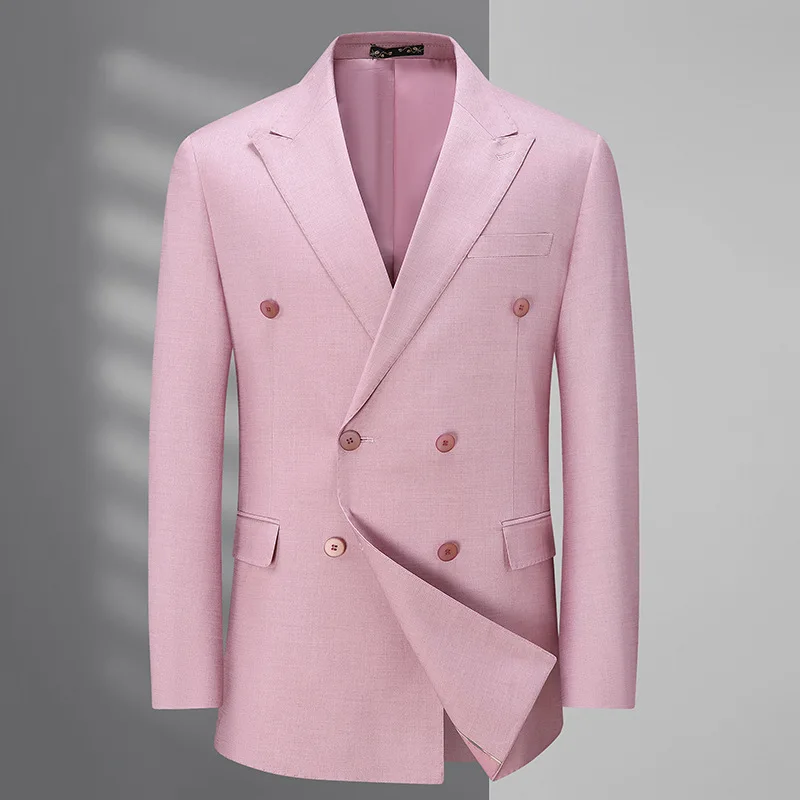 

L-Summer new men's clamshell pocket button casual suit