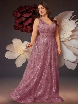 حجم كبير فاخر عميق الخامس الرقبة الترتر الأزرق مساء اللباس المرأة أنيقة الخامس الظهر حفل زفاف طويل حفلة موسيقية فساتين لحفلات الكوكتيل 4