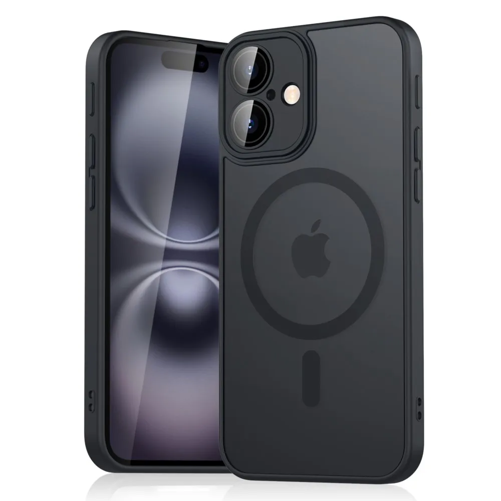 Luxuriöse Magnetische Matte Transluzente Stoßfeste Hülle für Magsafe Kabelloses Laden für iPhone 11 12 13 14 15 16 Plus 17 Pro Max