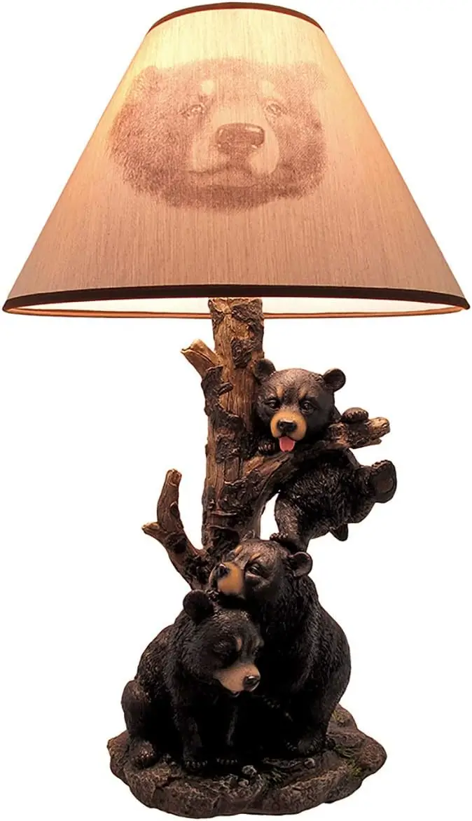 

Bear Family W/Tree Bark Print Shade Western Décor Room stuff Gay Japanese decoration home Toilet bound hanako Classroom decora