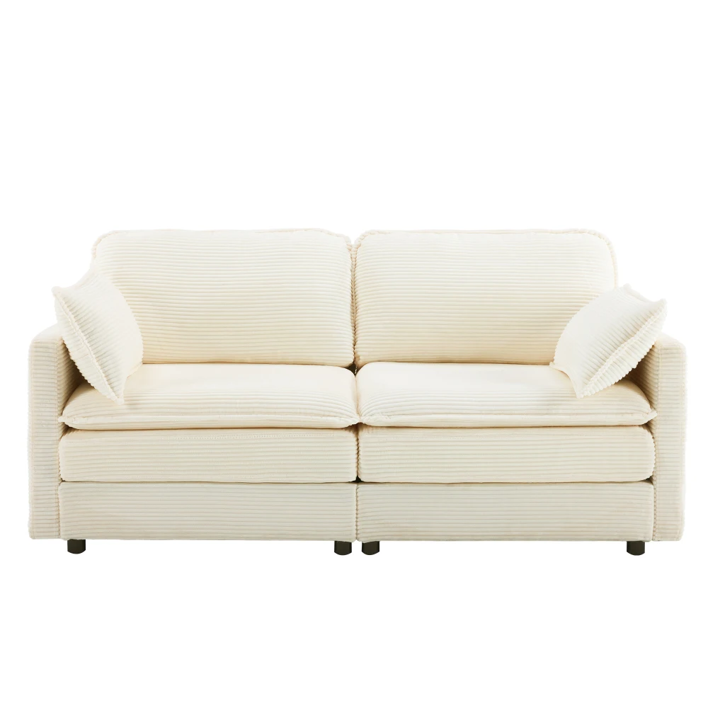 Modernes, minimalistisches 2-Sitzer-Sofa – hochdichter Schaumstoff, bequem und geräumig, leicht zu reinigen, klein, platzfreundlich für das Wohnzimmer – Detail 30