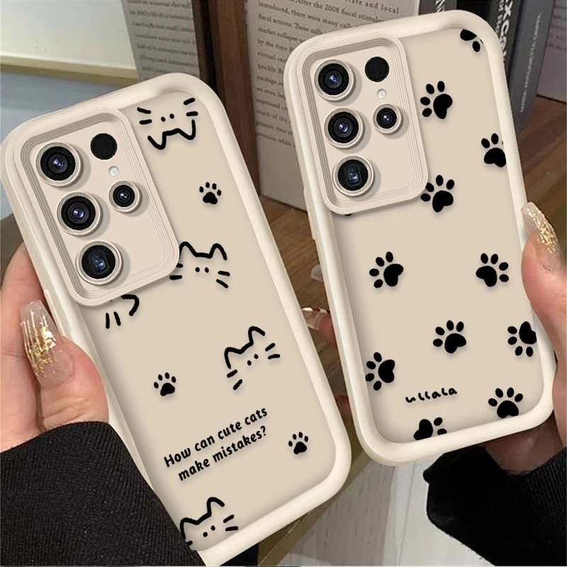 Adorable Black Line Pet-Themed Phone Case