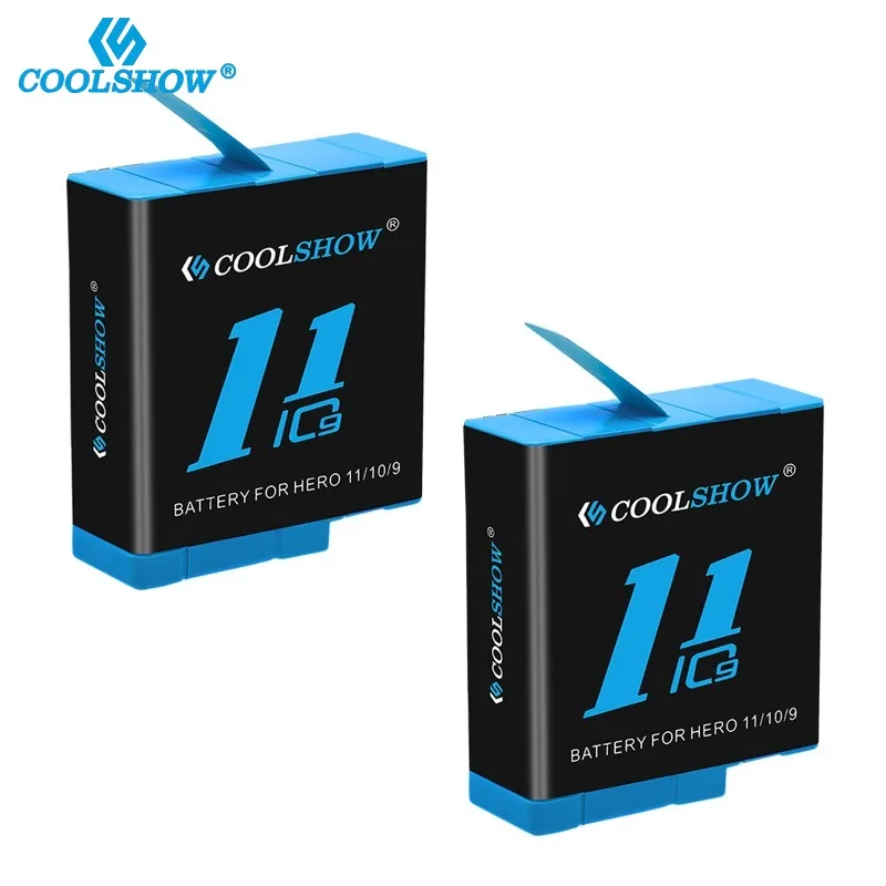 Batteria Per Gopro Hero 11 Batteria Nera 1800Mah Per Gopro 12 Gopro 11 Gopro10 Gopro9 Batterie Accessori Per Action Cam