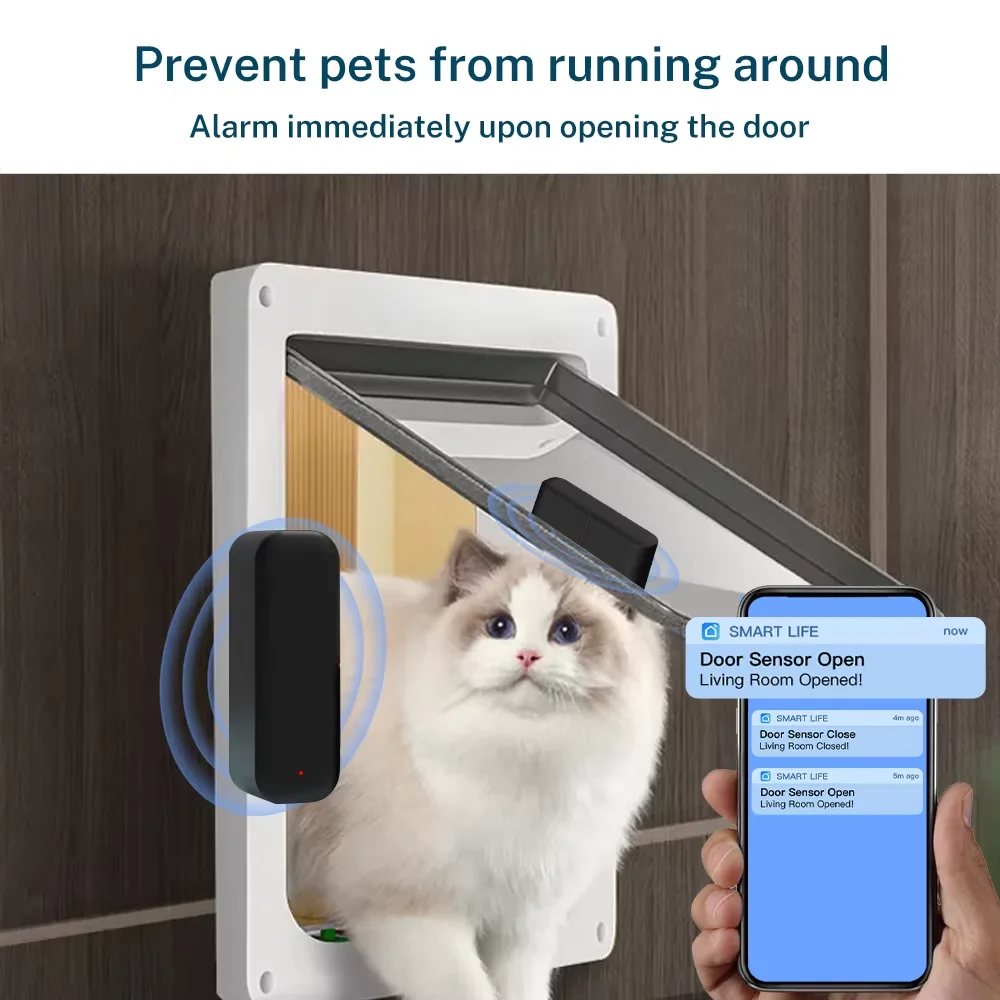 Door Sensor Window Sensor Smart Home Wireless Door Detector Tuya WiFi Smart Life APP Remote Control for Alexa Google Home
