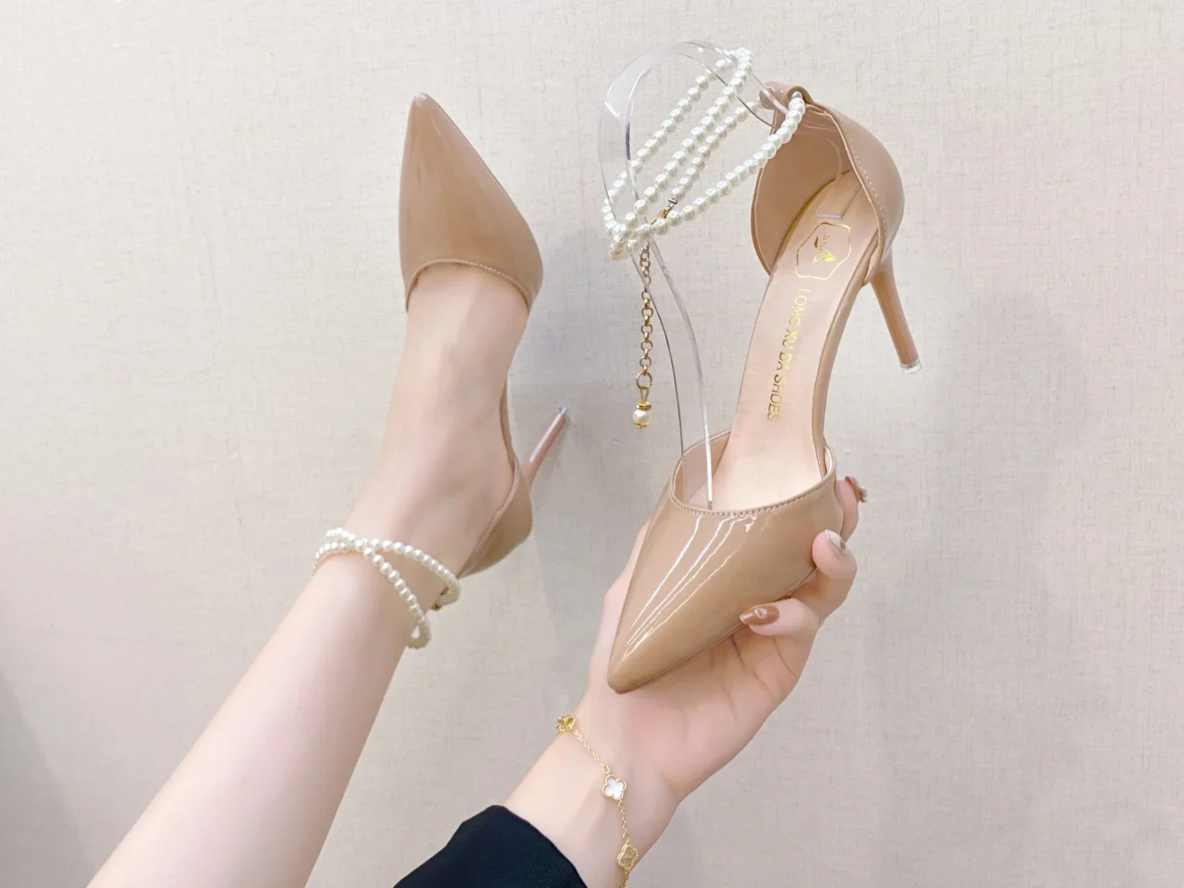 Beige Color Pumps
