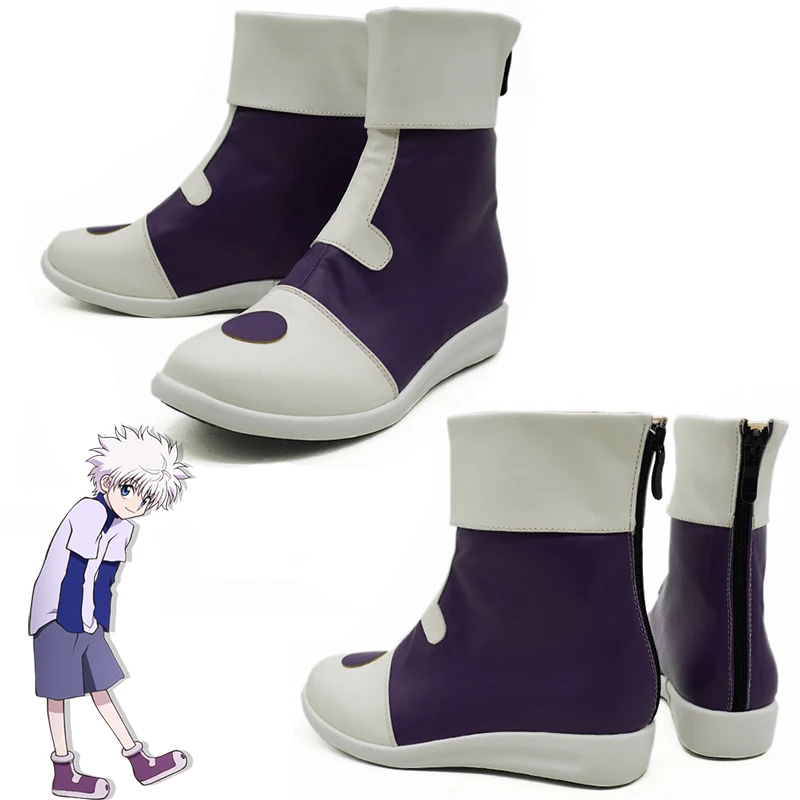 

Anime HUNTER×HUNTER Killua Zoldyck Cosplay Shoes Unisex Halloween Boots Carnival Accessories Costume Props Party Foot Boot