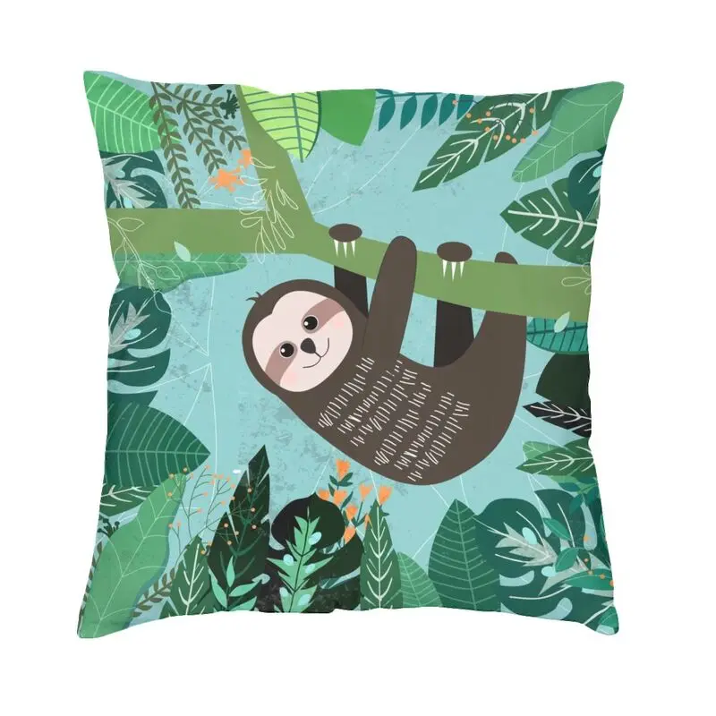 

Cute Sloth Pillow Covers Sofa Modern Cushion Cover Square Pillowcase
