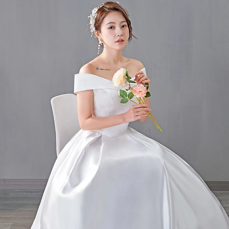 One-shoulder Wedding Dress for Women Plus Size Ball Gowns Lace Up Wedding Dresses New Dream Dresses Vestido De Novia 2