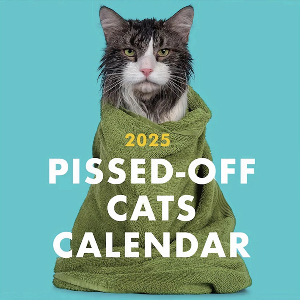 2025 Pissed Off Cats Wall Calendar 12 Month Planner for Cat Love wall calendar paper wall calendar