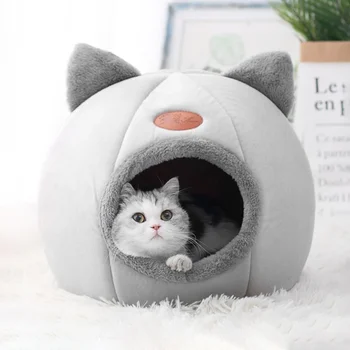 Cozy Winter Cat Bed – Small Dog Tent Cave Nest 1