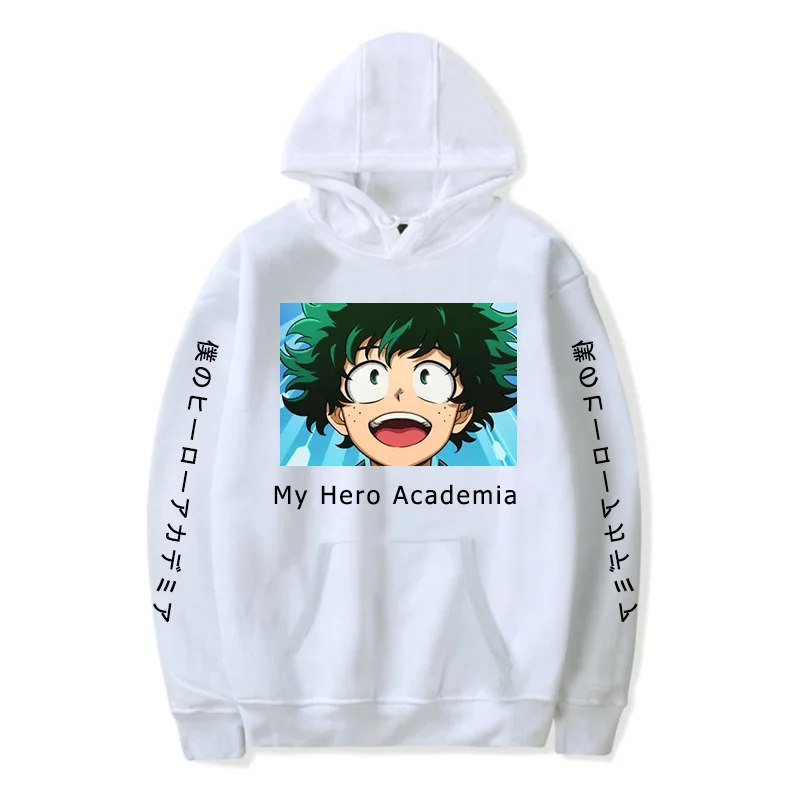 

Толстовка Deku с принтом аниме, Повседневная Уличная одежда My Hero моя геройская академия, пуловеры, мужские и женские наряды с карманами, топ, с...
